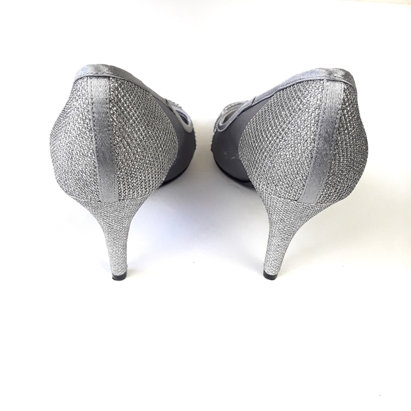 Adrianna Papell Peep Toe Rhinestone Heels - Picture 3 of 8